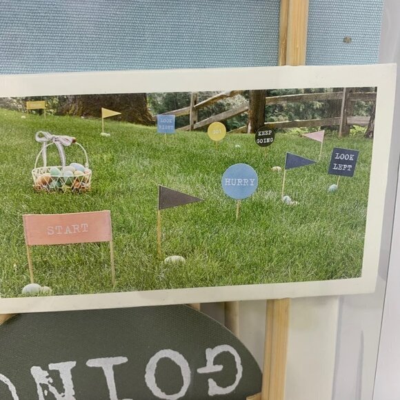 Hearth & Hand By Magnolia Easter Egg Hunt Kit Flag Markers Family Home Decor - Picture 2 of 7